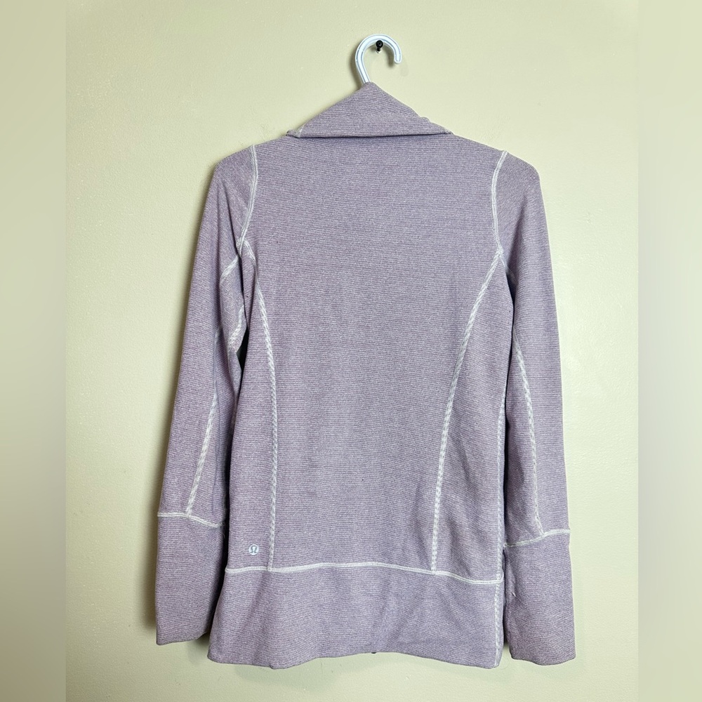 Lululemon Define Jacket Size 4 Purple Gray Full Zip Hooded Thumbholes - Picture 6 of 7